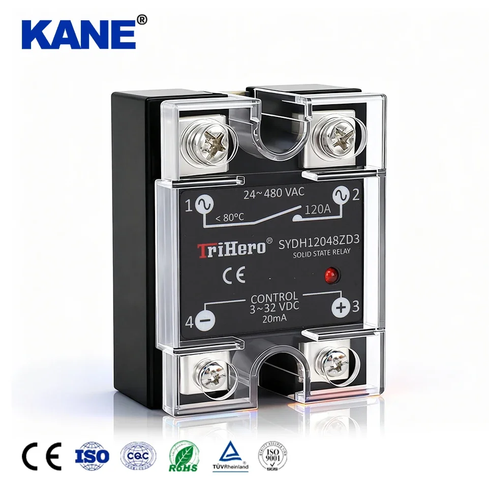 

New SYDH Single Phase SSR Relay 3-32VDC to 24-480VAC DC-AC SSR-120DA DC to AC Industrial Relay 120Amp Mini Solid State Relay Mod