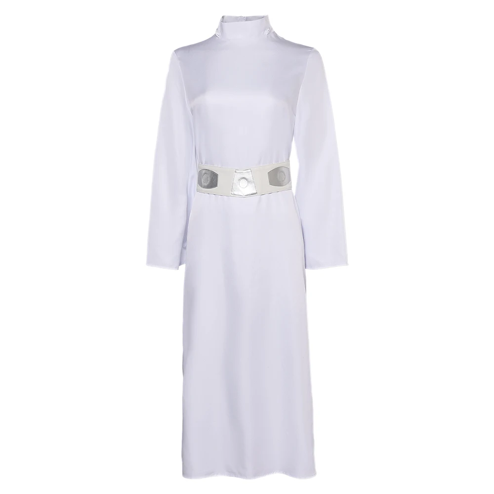Leia Cosplay Cloak Costume Adult Women Princess Dress Fantasia Robe Belt Wig Outfits Halloween Carnival Party Suit