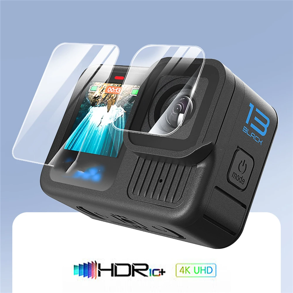 1/2Set HD Tempered Glass Screen Protector Lens Film With Wipes Touch Sensitive for Hero13 Black Sports Camera Accessories