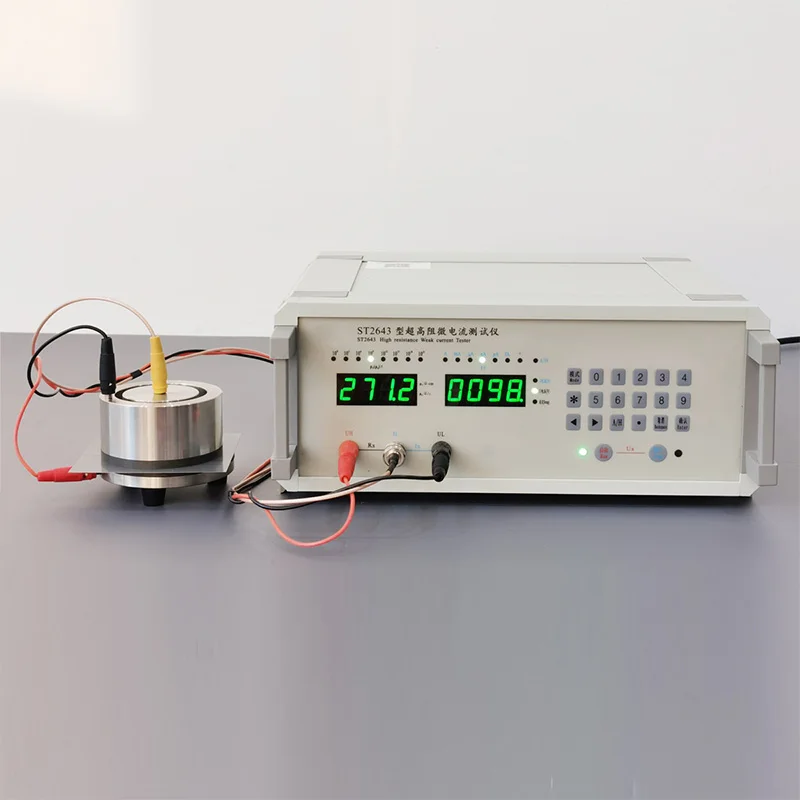 Insulation resistance tester Ultra-high resistance material volume surface resistivity tester Standard ring three electrodes