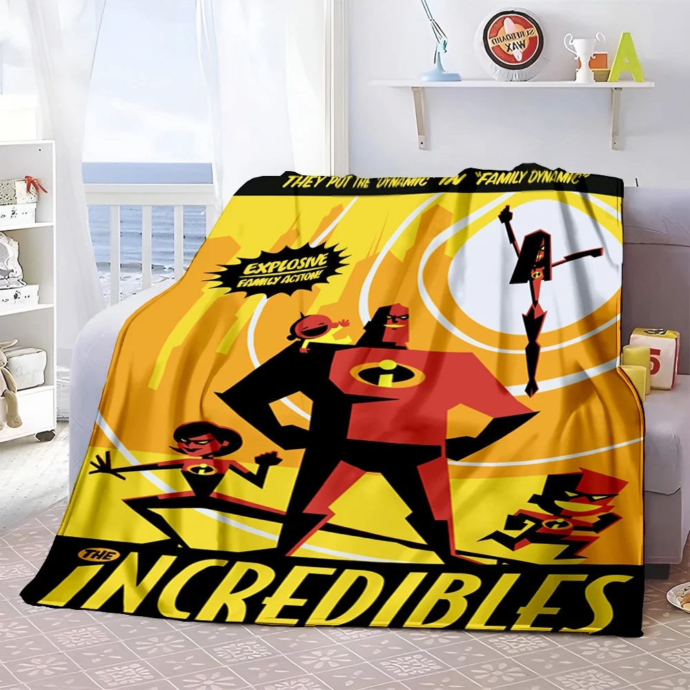 Disney The Incredibles Blanket.Flannel Thin Four seasons,Chair,for Sofa,Beds,Living room,Travel Picnic,Camping,Office,Gifts