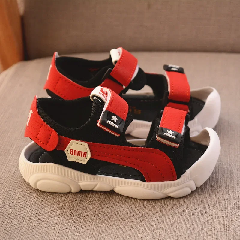 2022 Summer New Children\'s Shoes Boys Soft Sole Beach Shoes Boys Baotou Anti-kick Sandals Kid Shoes