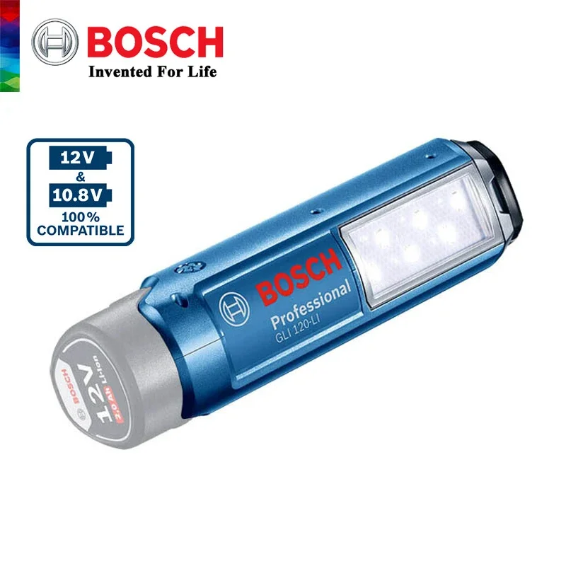 Bosch Rechargeable Light GLI 120-LI Handheld 6 LED 300 lumens Lights For Woodworking Home DIY Indoor and Outdoor