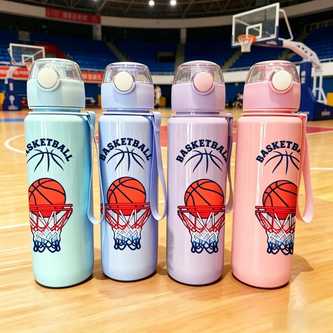 

Бутылка для воды с 3D-принтом в виде баскетбольного мяча, прочная, многоразовая, модная, милая, устойчивая к выцветанию, легкая, оригинальная.