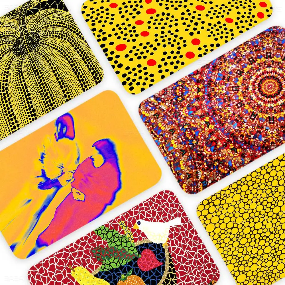Yellow Dots Yayoi Kusama Credit Card Skin Stickers No Adhesive Residue Water Proof for VISA Credit Card Subway Access Card
