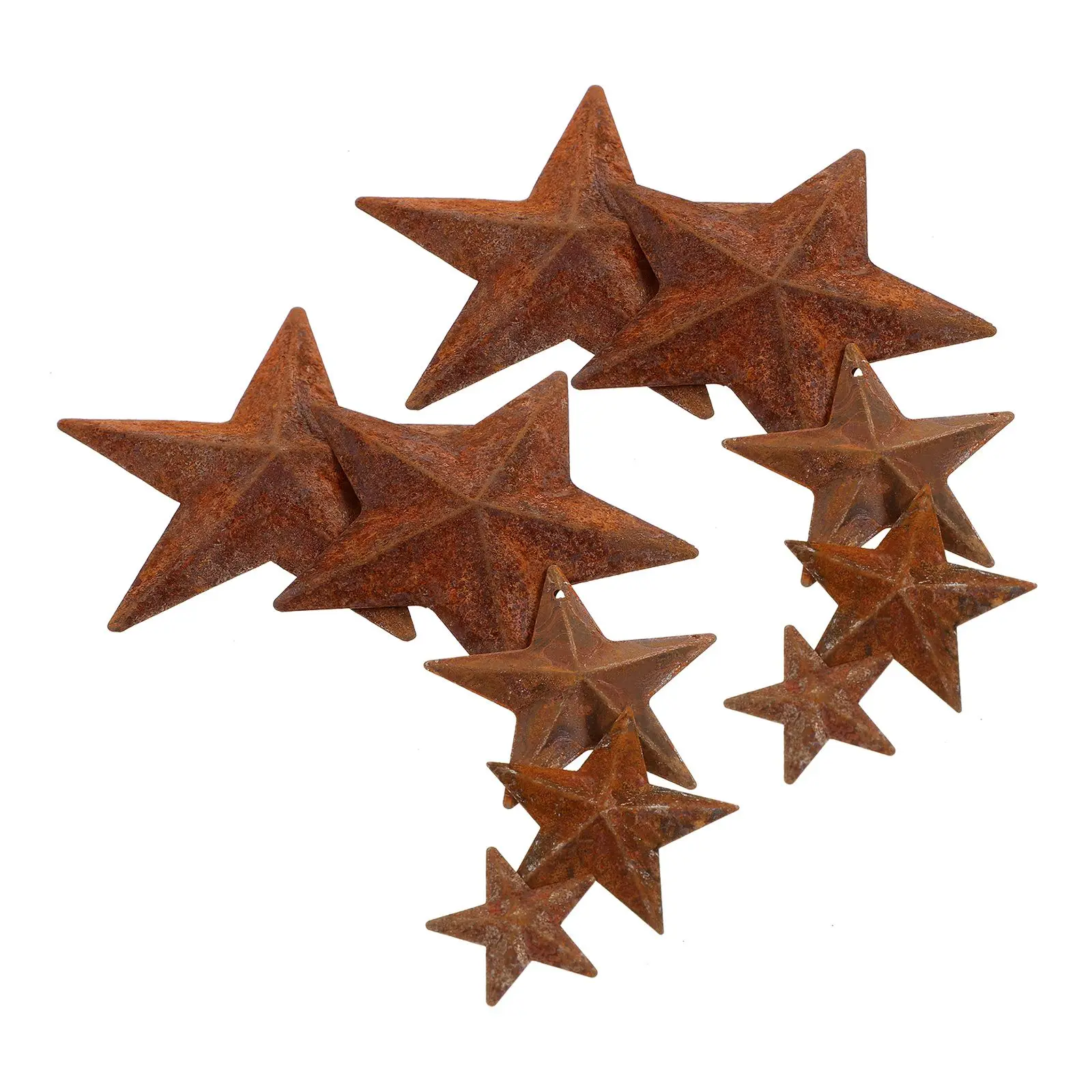 30 قطعة زخرفة الخماسي نجمة صدئة الحلي قلادة اكسسوارات ديكور الحديد نجوم معدنية #6