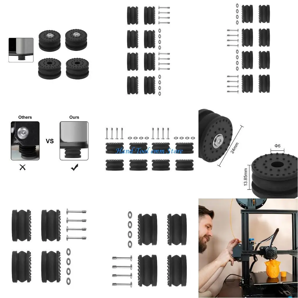 

H37F Anti Slip Vibration Absorption Pads For 3D Printers Quiet Operation Shockproof