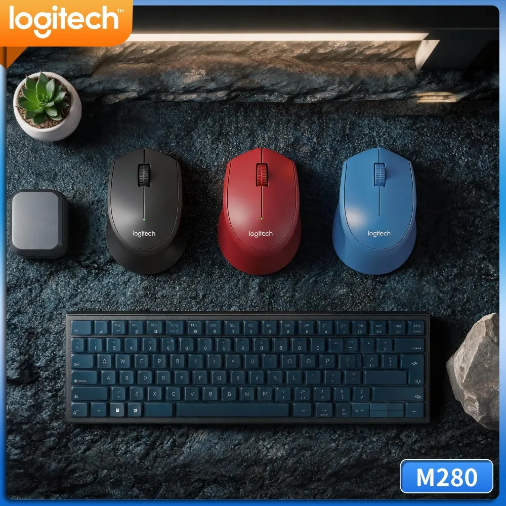 Right Hand Fit Wireless Mouse M280 2.4G Usb Dongle For Notebook Desktop Office Home Common Daily Computer Work