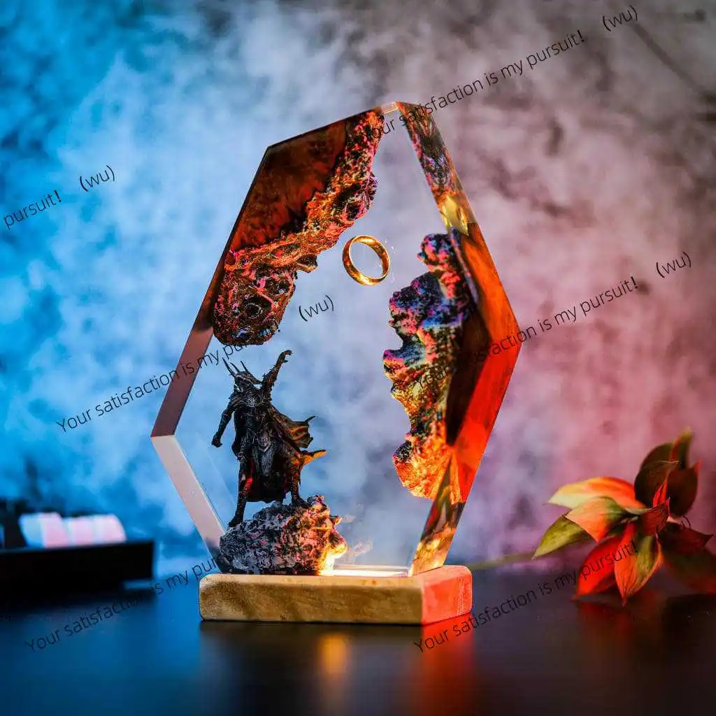 Lámpara de resina regalo lámpara de resina Señor de los Anillos Tolkien hogar dormitorio luz nocturna de resina
