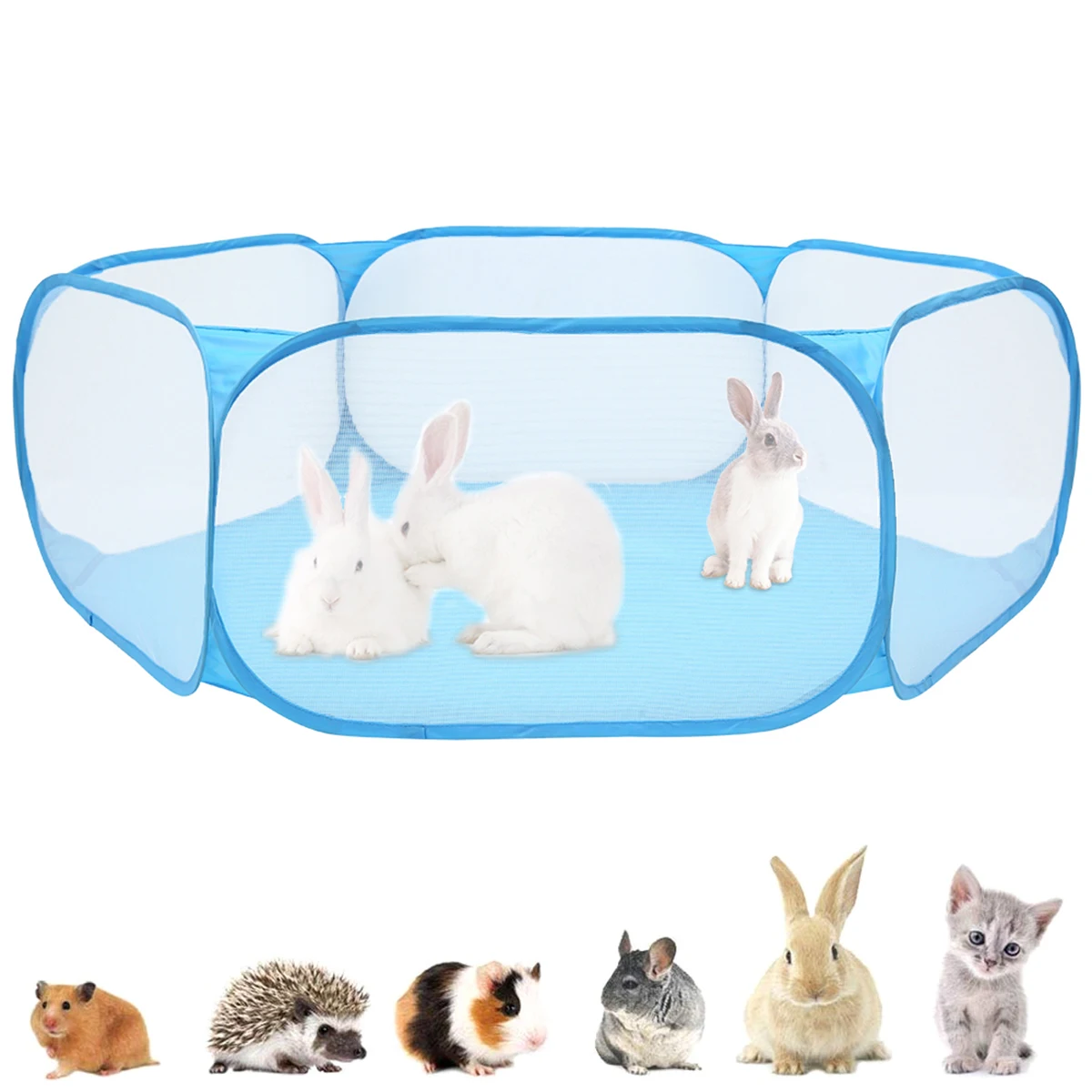 Portable Pet Cat Dog Cage Tent Playpen Folding Fence For Hamster Hedgehog Small Animals Breathable Puppy Cat Rabbit Guinea Pig