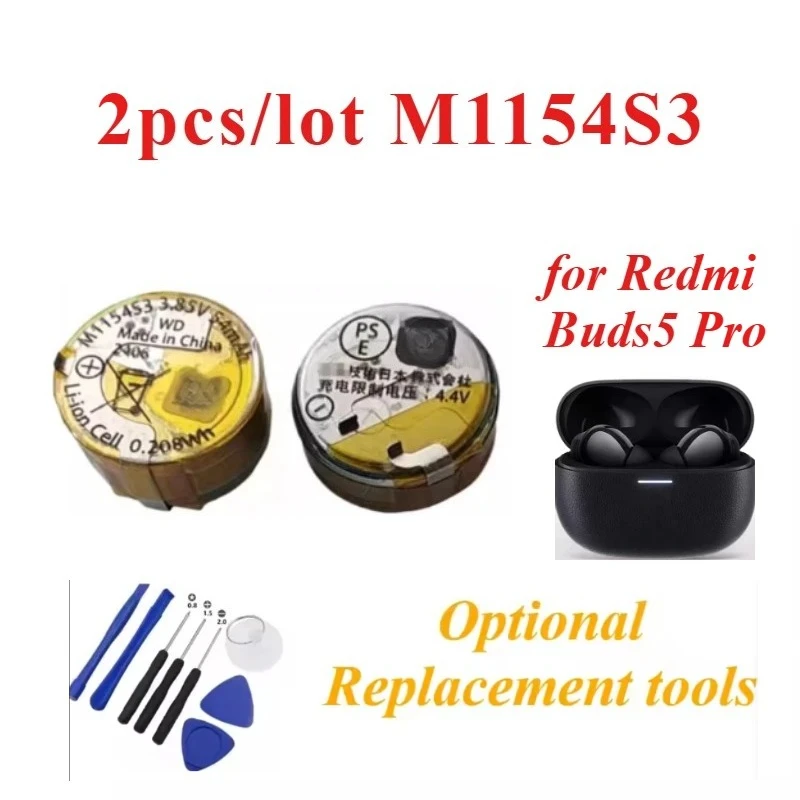 2 Stück M1154 S3 Kondensatoren M1154S3 für Redmi Buds 5 Pro Ersatzakku Original Neu