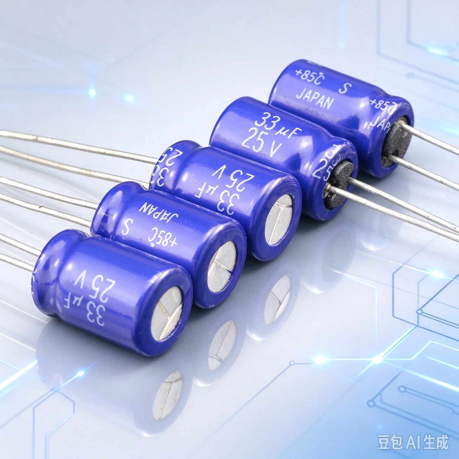 20pcs  Crossover for Panasonic vintage blue BP non-polar fever capacitor 25V33UF for car midrange speaker