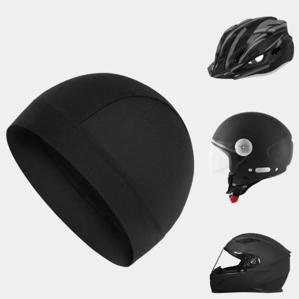 

New Thin Beanie Cap Sweat Absorbent Under Helmet Liner Sport Cap Breathable Mesh Quick Dry Cycling Hat Summer