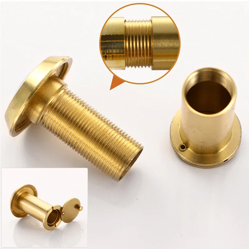 180°/200°/220°Brass Door Peephole Viewers for Home Security 14-24mm Diameter 35-80mm Thickness Gate Hardware