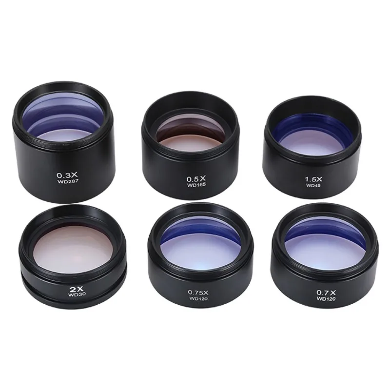 Mikroskop Stereo Przemysłowy M42 M48 Obiektywy Barlowa Pomocnicze 0.35X 0.5X 0.75X 1X 1.5X 2X Ochronny Przedłużacz Redukcyjny Obiektyw