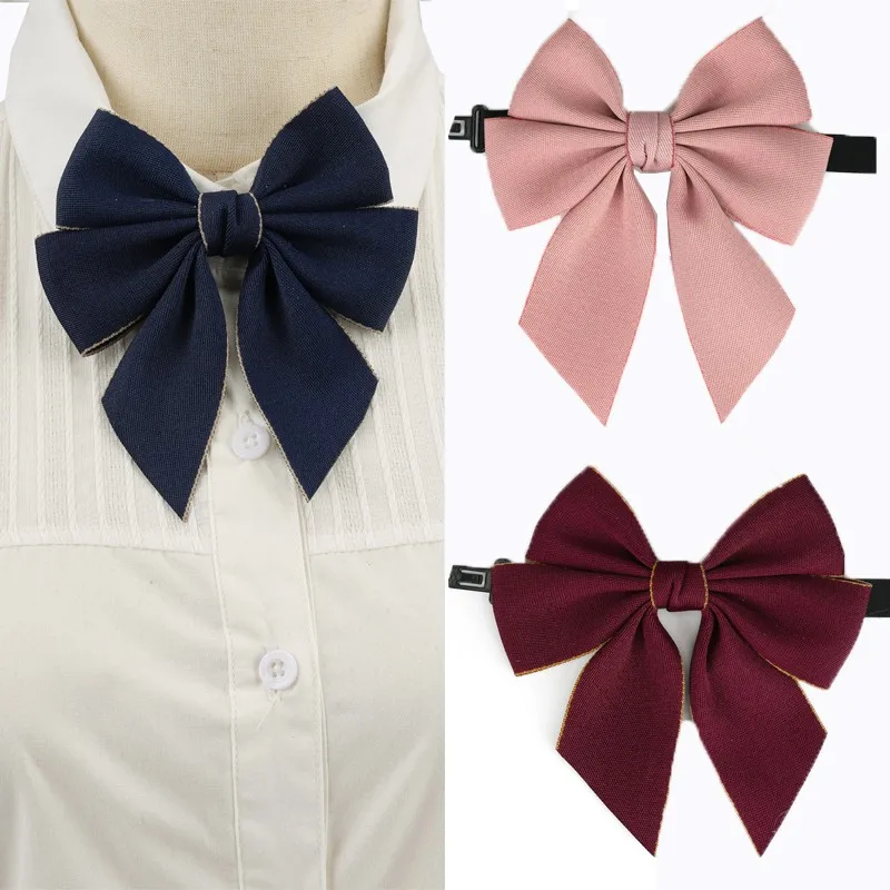 Fashion Women JK Tie Butterfly Ladies Bow Tie Black Knot Female Girl Student Hotel White Shirts Neck Wear Ribbon Ties Blue