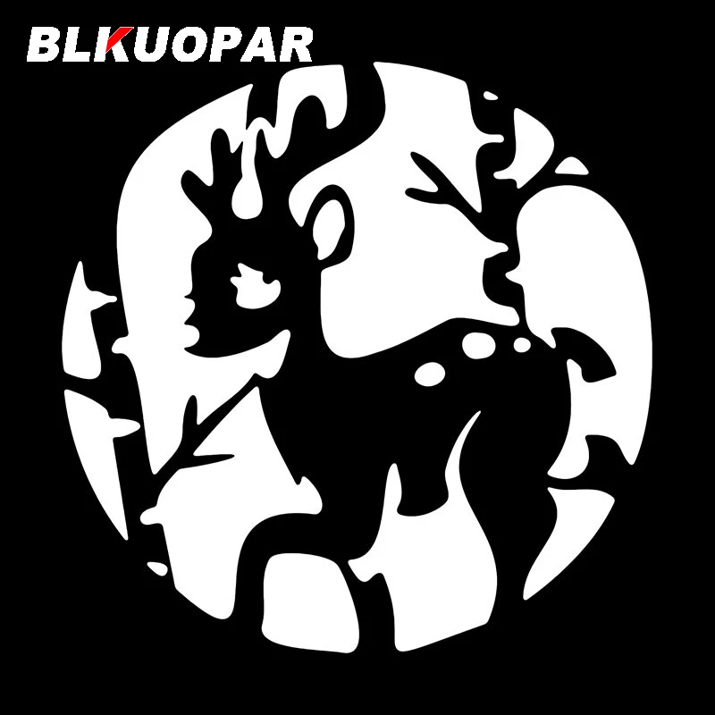 BLKUOPAR Reindeer In Birch Forest with Trees Clipart Car Stickers Sunscreen Waterproof Decal Funny Laptop Caravan Car Lable