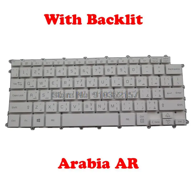 Imagem -05 - Teclado Retroiluminado para Laptop sem Moldura Apto para lg 14z90p 14z90p-g 14z90p-k Polônia Espanhol sp Itália Inglês po Arábia ar Coreano kr