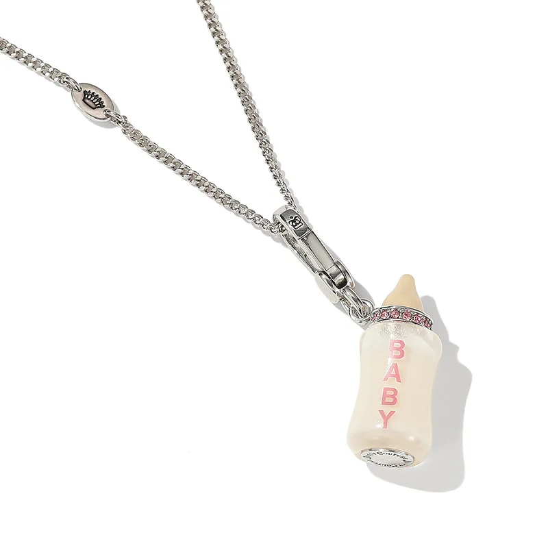 6mm Bracelet Hand String Small And Cute Enamel Glaze Letter Printing Diamond Exquisite Acrylic Bottle Pendant Bag Hanging Design