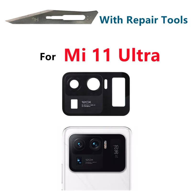 New Camera Glass For Xiaomi Mi 11 11T 11X Pro Lite 5G Mi 11 Ultra Mi 11i Rear Back Camera glass Lens With Glue Adhesive