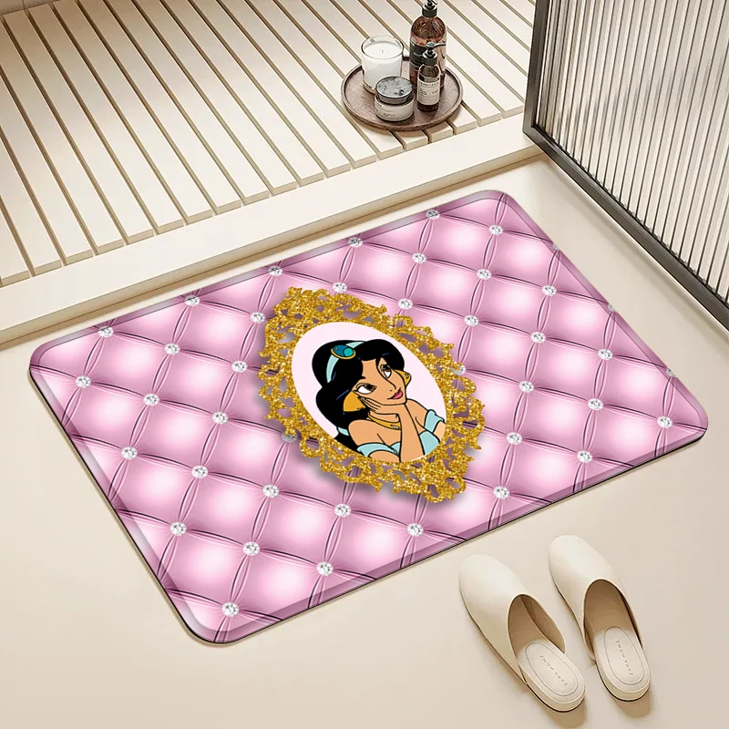 

Disney Jasmine Princess Door Mat Non-Slip Washable Floor Rug for Home Bathroom Kitchen Living Room Decor