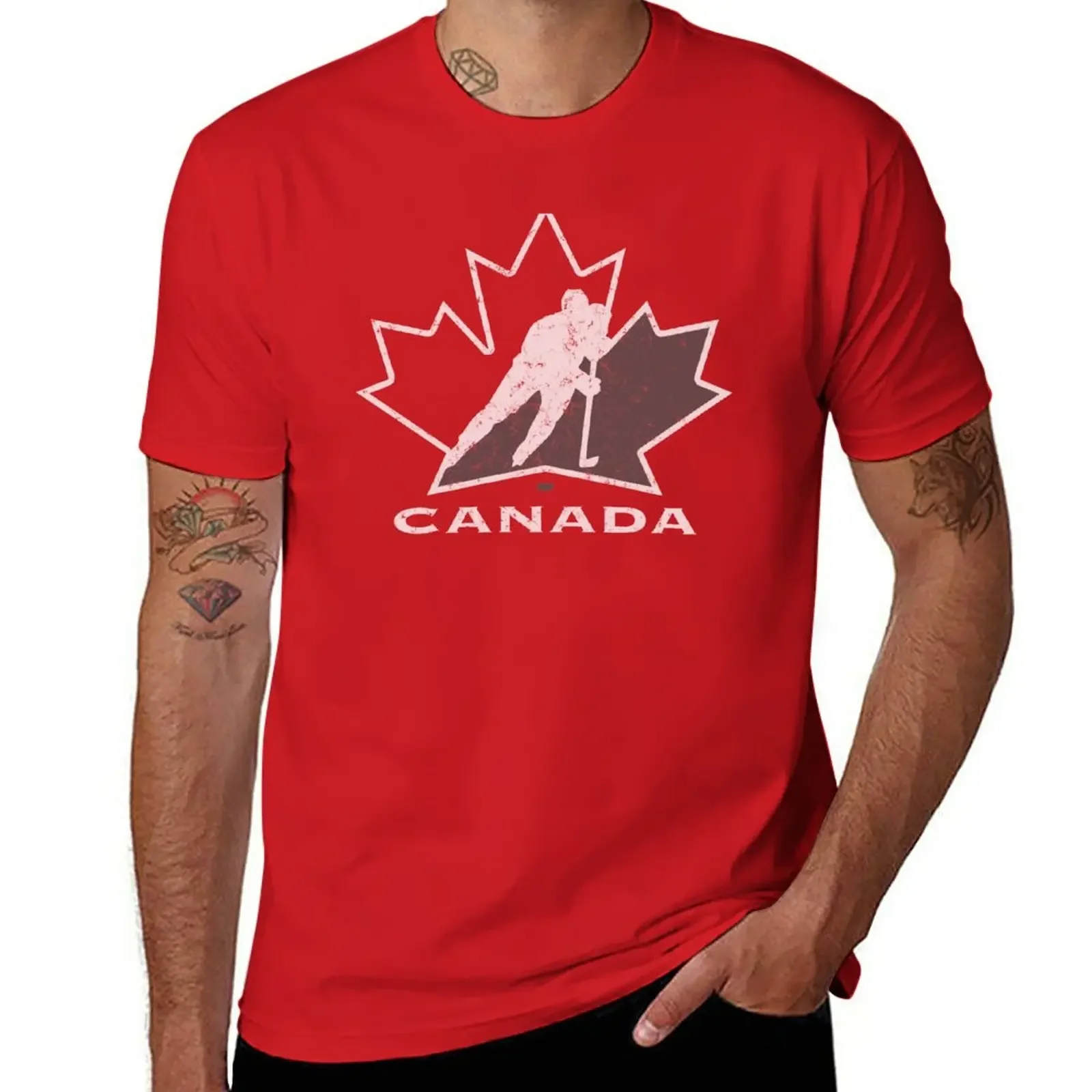 Canada Hockey T-Shirt funnys shirts graphic tees blacks oversized t shirt men