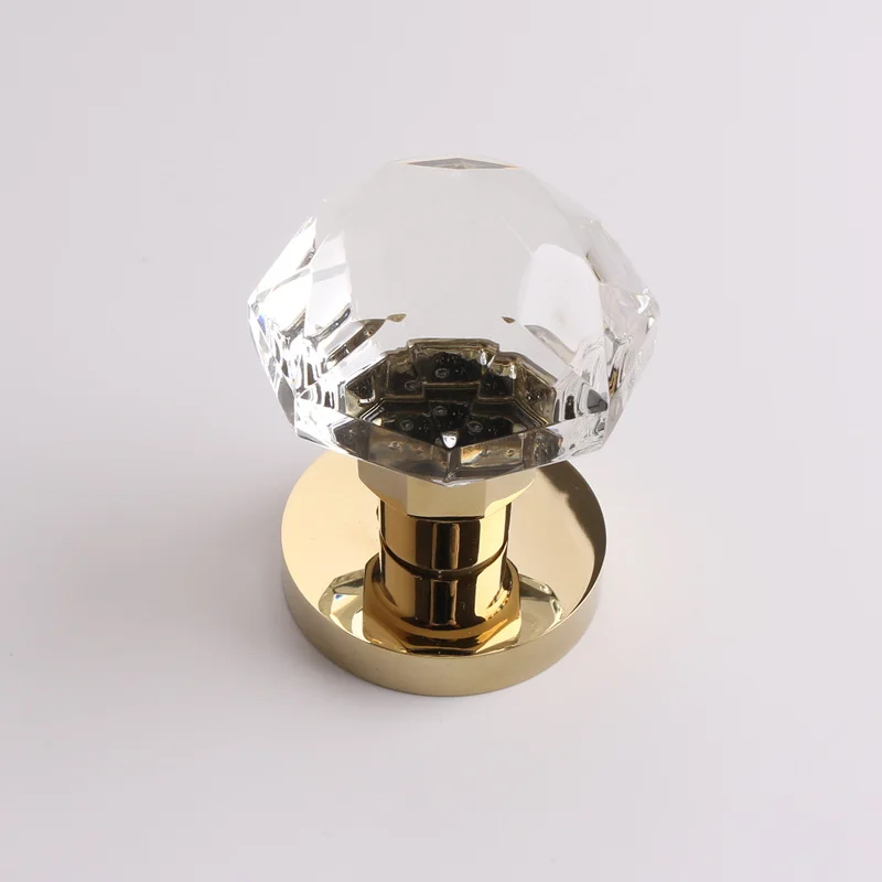 Top Luxury European American Crystal Ball Knobs Interior Entrance Door Knobs Lock Background Wall Invisible Hidden Door Locks