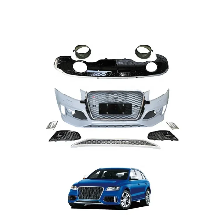 

High quality Q5 SQ5 2013-2016 modified RSQ5 kit with bumper front bumper grille Rear diffuser lip Body kit for Audi