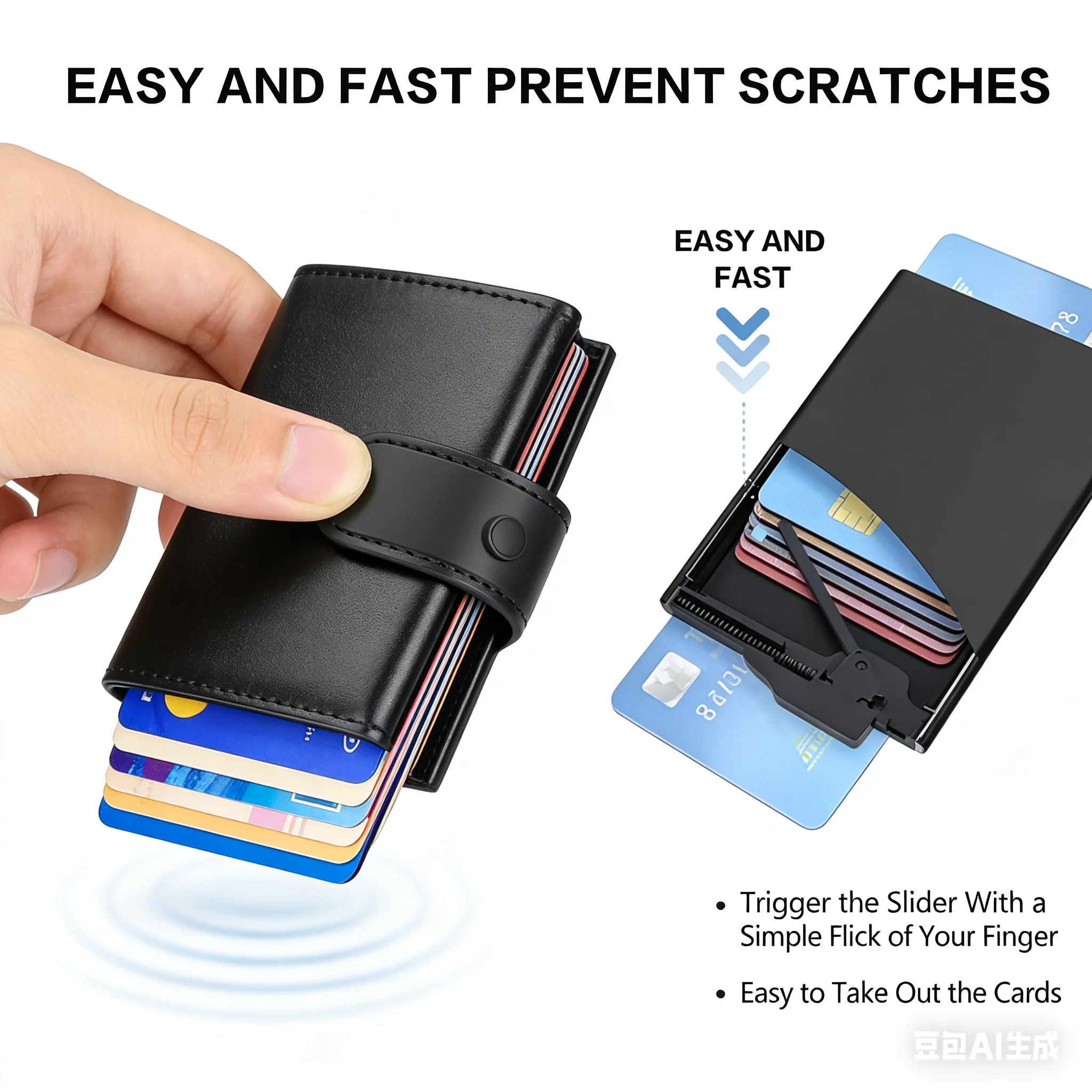 Fashion Trifold Card Holder Money Bag RFID Blocking Microfiber Genuine Leather Men Wallets Smart Slim Thin Coin Pocket Purse