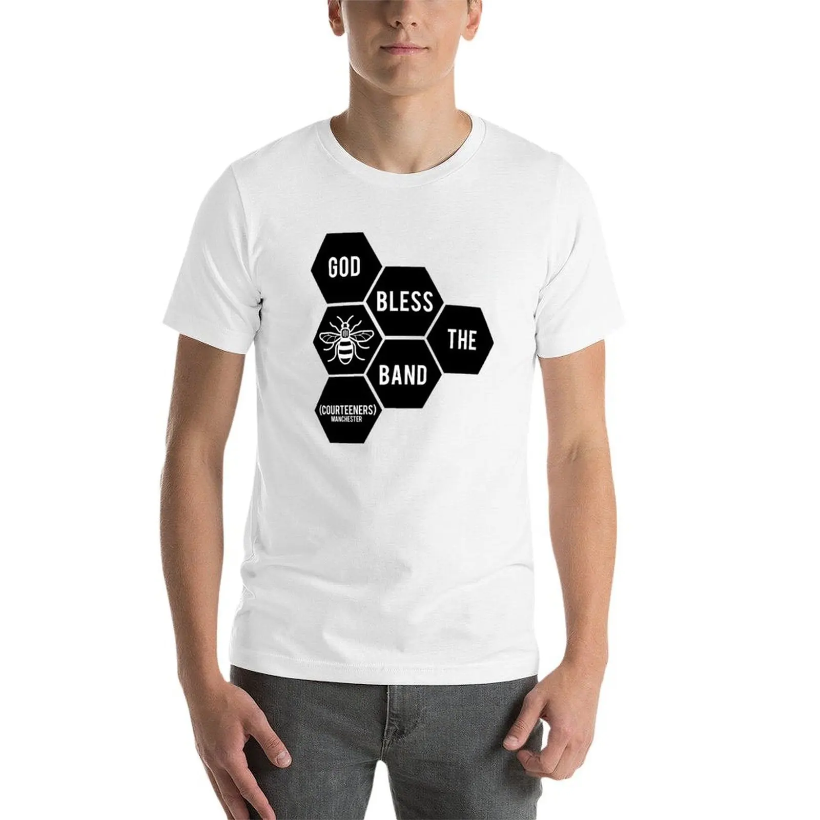 رجل t t الرسم يبارك الله كورتينرز؟ تي شيرت رجالي فاخر قمصان رجل قميص لفرقة تي شيرت #4