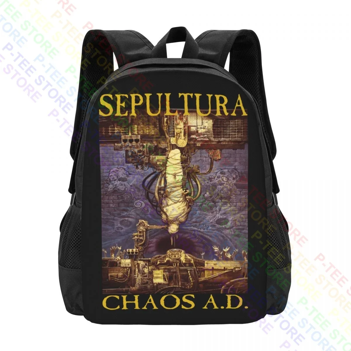 Sepultura -Chaos A.D.- Brazilian Heavy Metal Band P-1550Backpack Large Capacity Foldable Riding Backpack