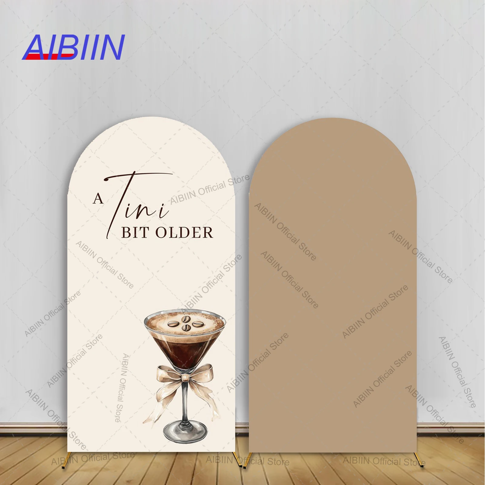 

Фон для старых арки Tini Bit, бежевый, коричневый, кофейный, мартини, стекло с бантом, декор для вечеринки в честь дня рождения, портретный фон
