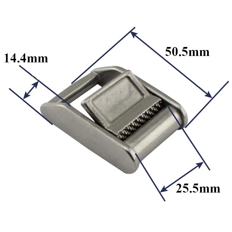 Hd maritieme kwaliteit roestvrijstalen 316 cam gesp gesp voor 25mm vastbindriem of webbings cargo lash bagagetas riemgesp