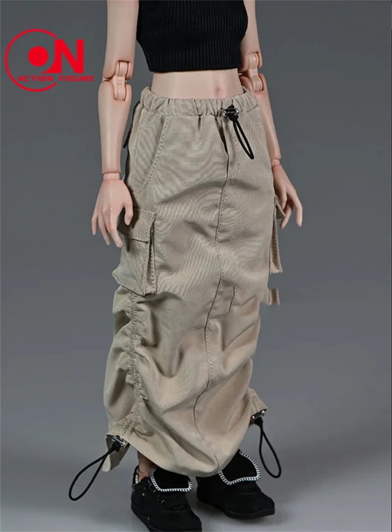 Multicolor 1/6 Scale Trend Casual Versatile Motion TechWear Pleated Long Skirt for 12'' Female Action Figure Body Model