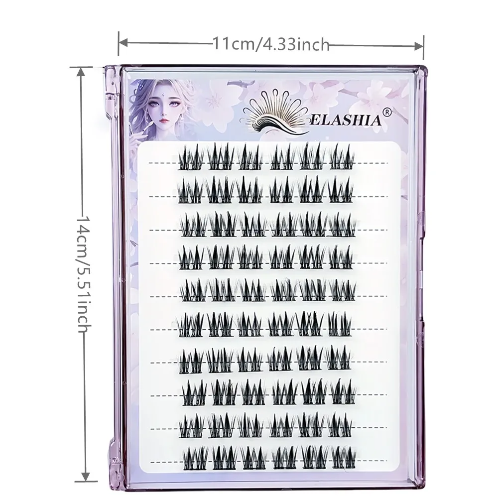 وصلات رموش احترافية ذات مظهر طبيعي للارتداء اليومي - ناعمة ومريحة، سهلة الاستخدام، خالية من القسوة، 10 صفوف من f