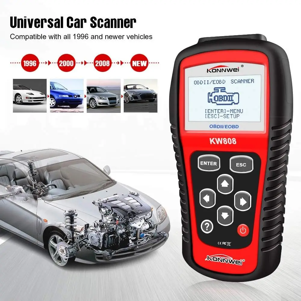 KW808 OBD2 الماسح الضوئي ، KW310