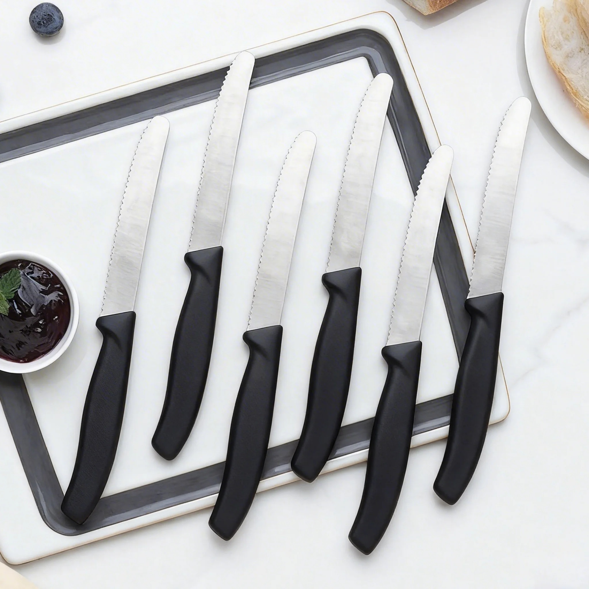 

2/4/8 serrated stainless steel fruit knife, baking cake knife, kitchen accessories, bread knife, steak knife, cooking utensils