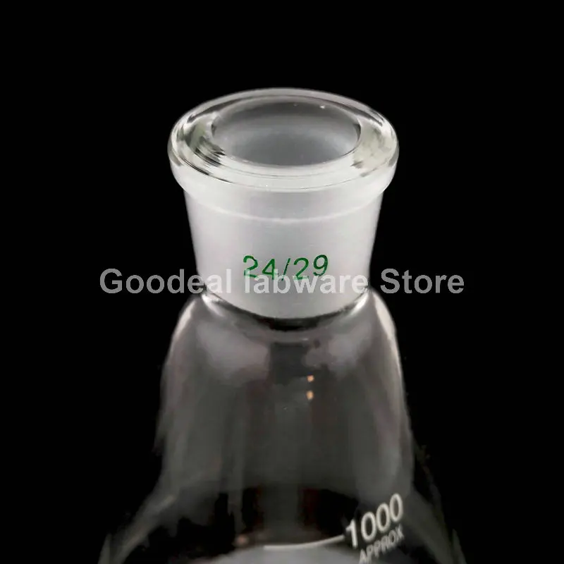 1pcs 25ml to 2000m Lab Conical Flask High Borosilicate Glass Triangular Flask with Standard Frosted Mouth 19# 24# 29#