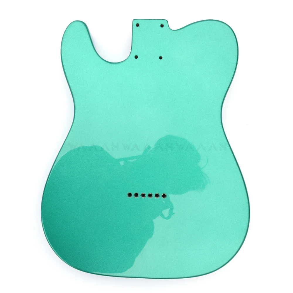 Metal Green Color Alder Wood TL Guitar Body Style Electric Guitar Body High Gloss Finished for TL Guitar Kits Building Parts