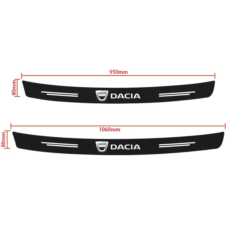 Carbon Fiber Car Rear Bumper Trunk Guard Protected Stickers For Dacia Duster Logan MCV Sandero Stepway Dokker Lodgy Car Styling