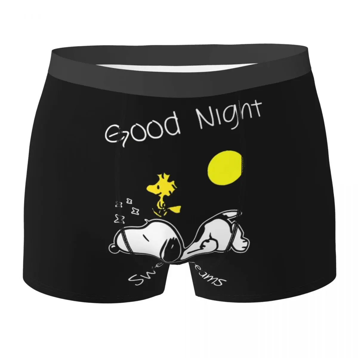 Snoopys Boxer Brief ชุดชั้นในคุณภาพสูงชายนักมวยกางเกงขาสั้นพิมพ์ Oversize Underpants