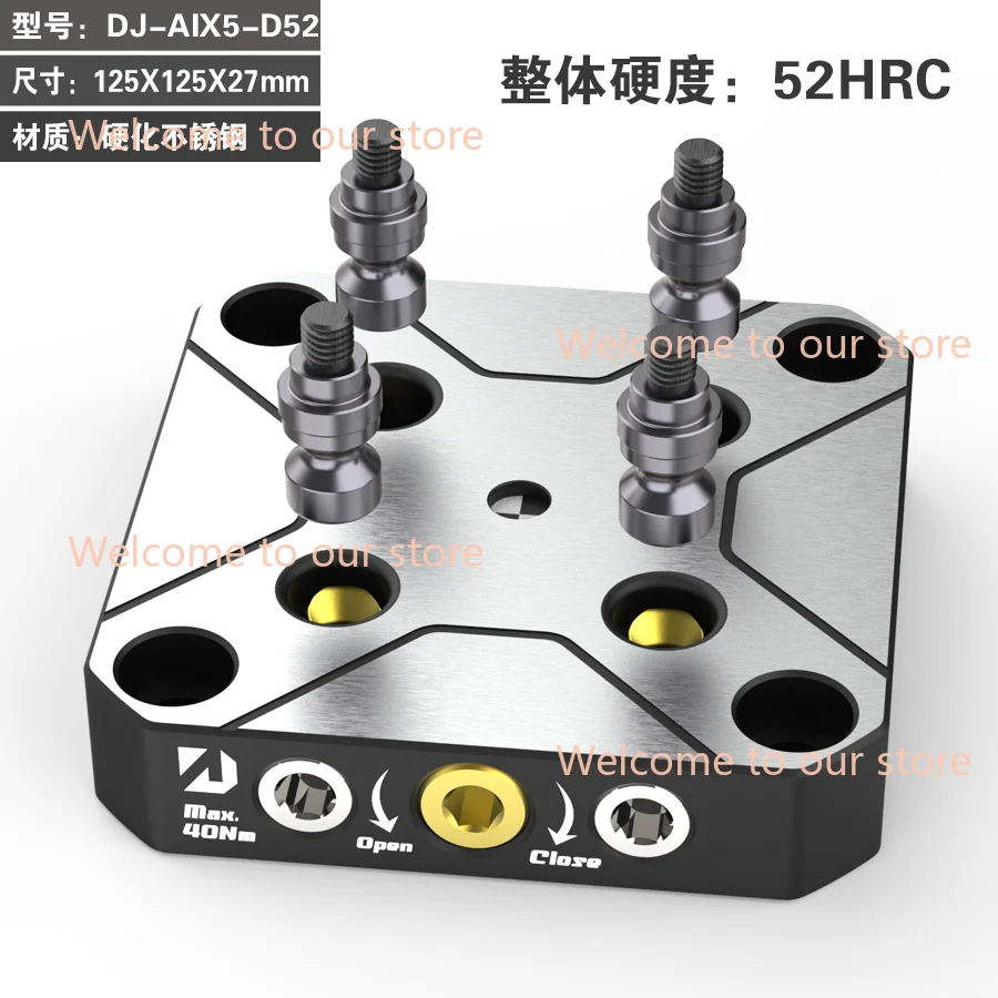 4-5 Axis Fixture Self-centering Vise Positive Paired with Zero Point Quick Change Four Axis L-block Bridge Board DJ-6080H D52