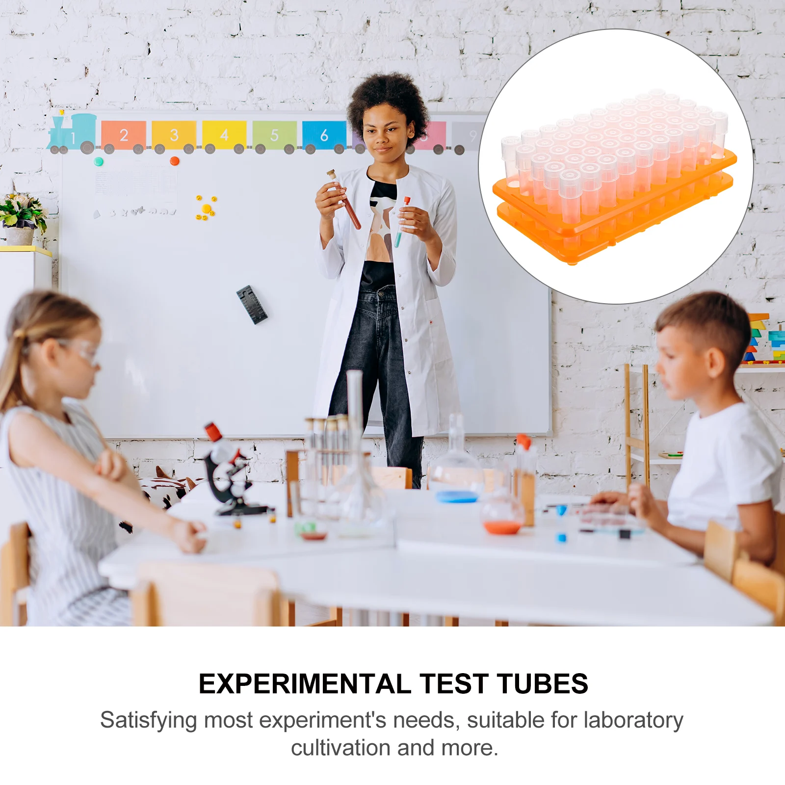 

100 Pcs Test Tubes Graduated Marks Vial Plastic