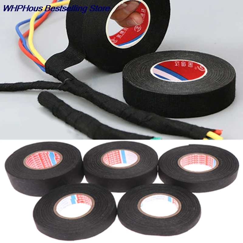 

15m Heat Resistant Flame Retardant Tape Adhesive Cloth Electrical Heat Tape For Car Cable Harness Wiring Loom Protection