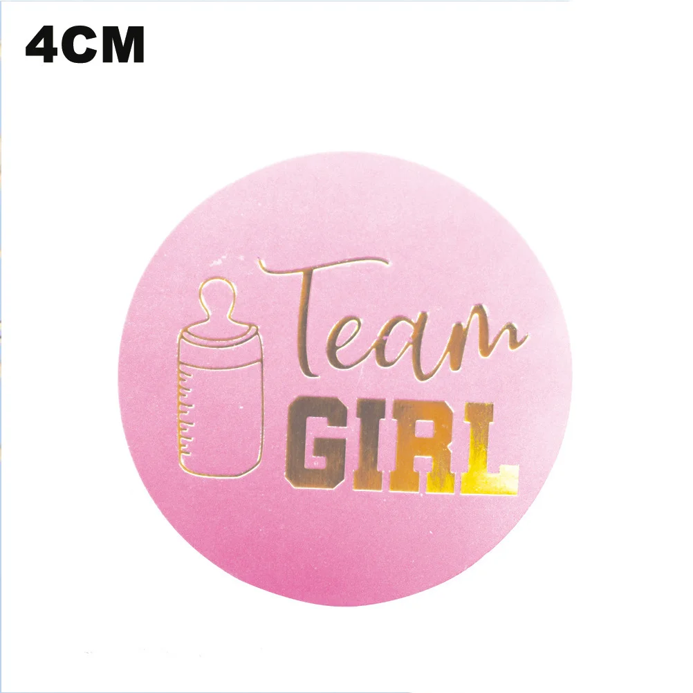 

72Pcs Gender Reveal Stickers for Baby Shower Party Scrapbook Favors Team Boy Girl Printed Round Stickers Kids Birthday