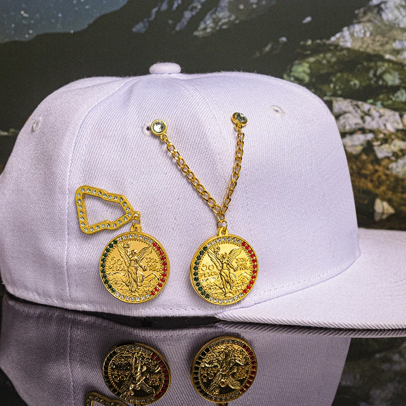 Angel Water Diamond Metal Hat Clip Pins Enamel Pins Baseball Street Style Outdoor Sports Cap Golf Mexican Hat Pin Badge Jewelry