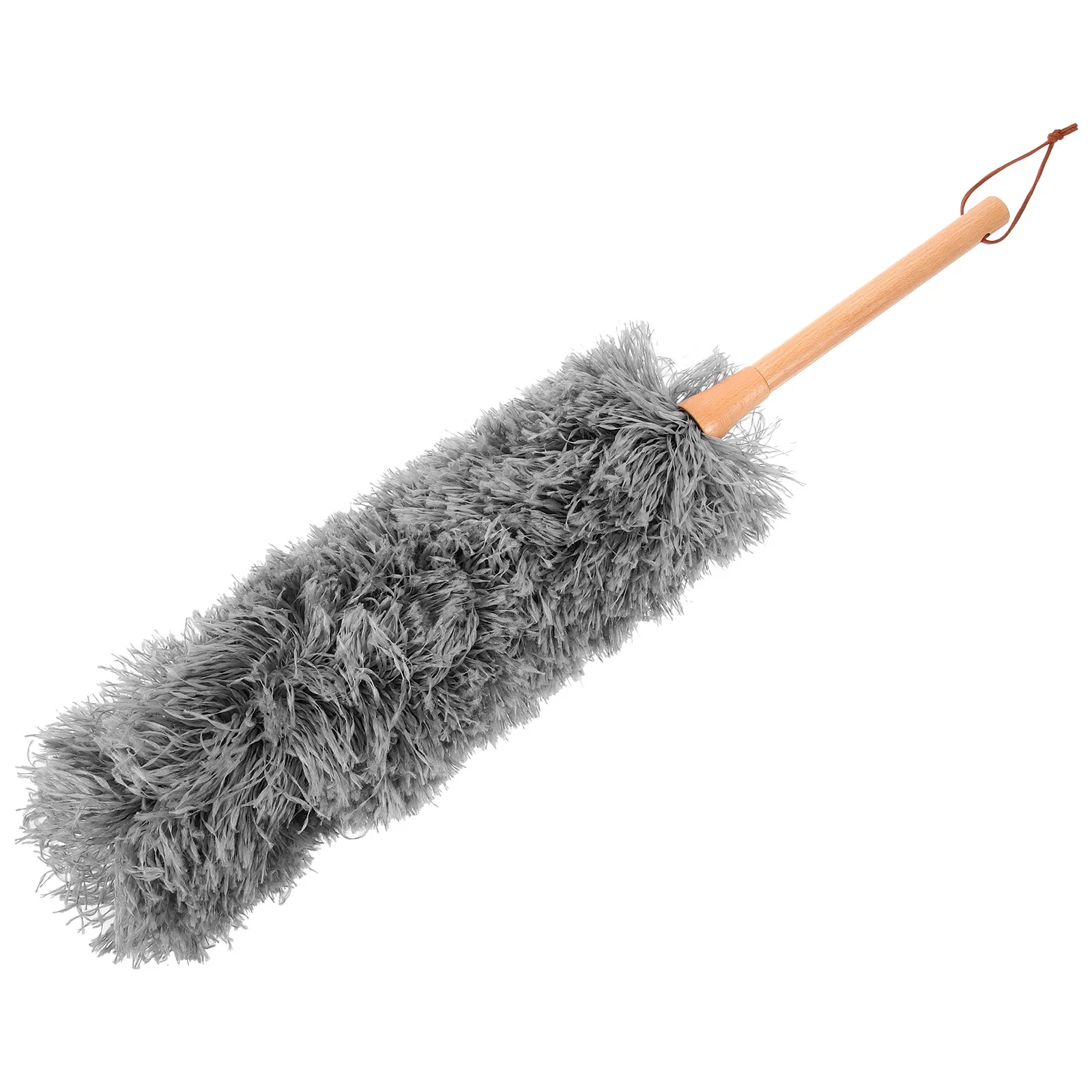

Reusable Duster With Wooden Handle Household Dust Removal Tool For Home Office Car Cleaning Ceiling Fan Furniture Portable