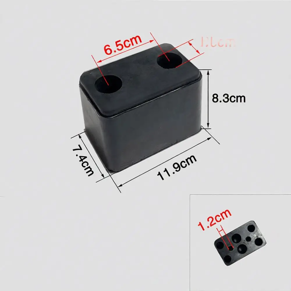 Black Rubber Bumper Block For Truck Rear Door Loading Dock Protection Heavy Duty Buffer Guard Vehicle Collision Prevention