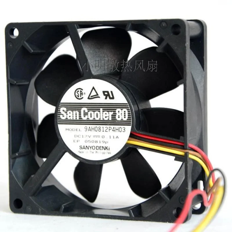 D 1PCS DC12V 0.11A 4-Pin Chassis Cooling Fan For SANYO 9AH0812P4H03 80×80×25mm 8CM