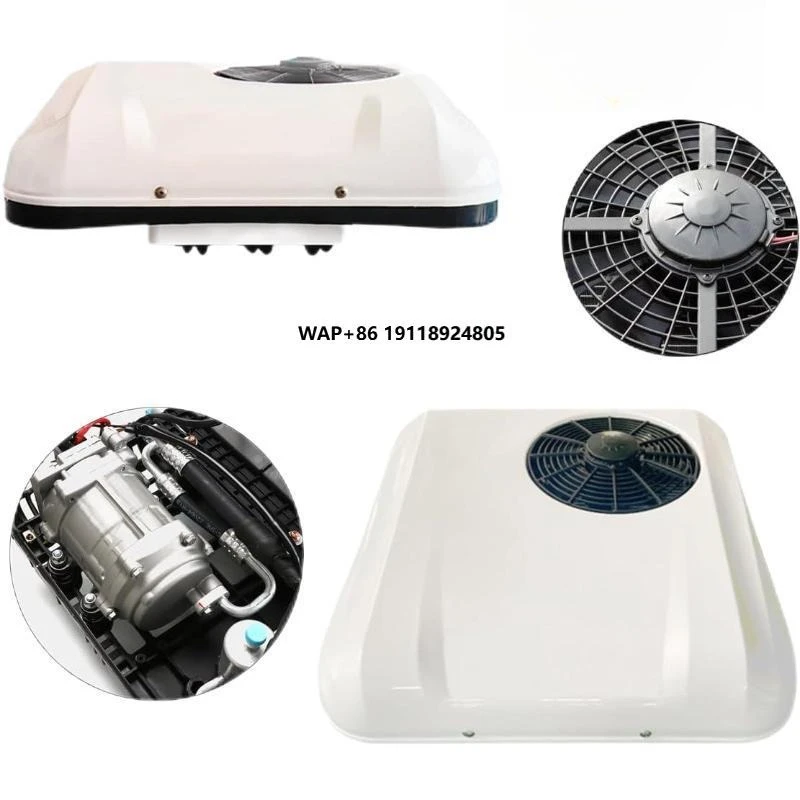 

12V White Rooftop RVs Air Conditioner Parking Air Conditioner for Trucks RVs Vehicles Crane Van AC Unit for Car Quick Cooling